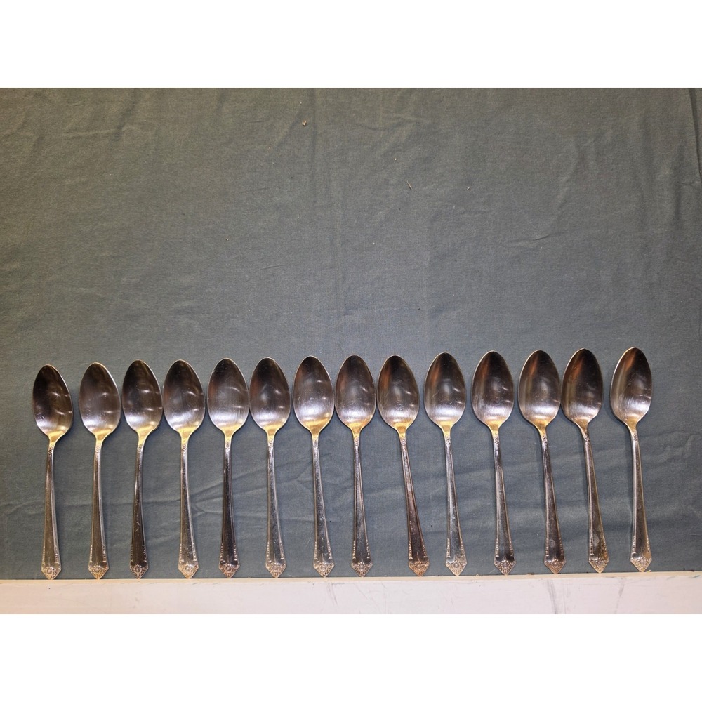 Vintage Rogers Bros Silverplate Tablespoons 14pc Floral Reinforced SILVER Plate
